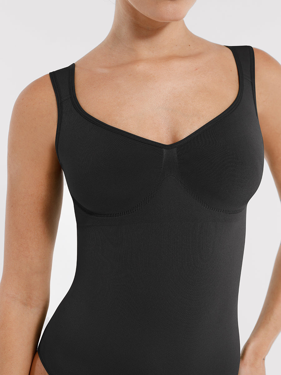 Seamless Sculpting Diamond Neck Brief Bodysuit
